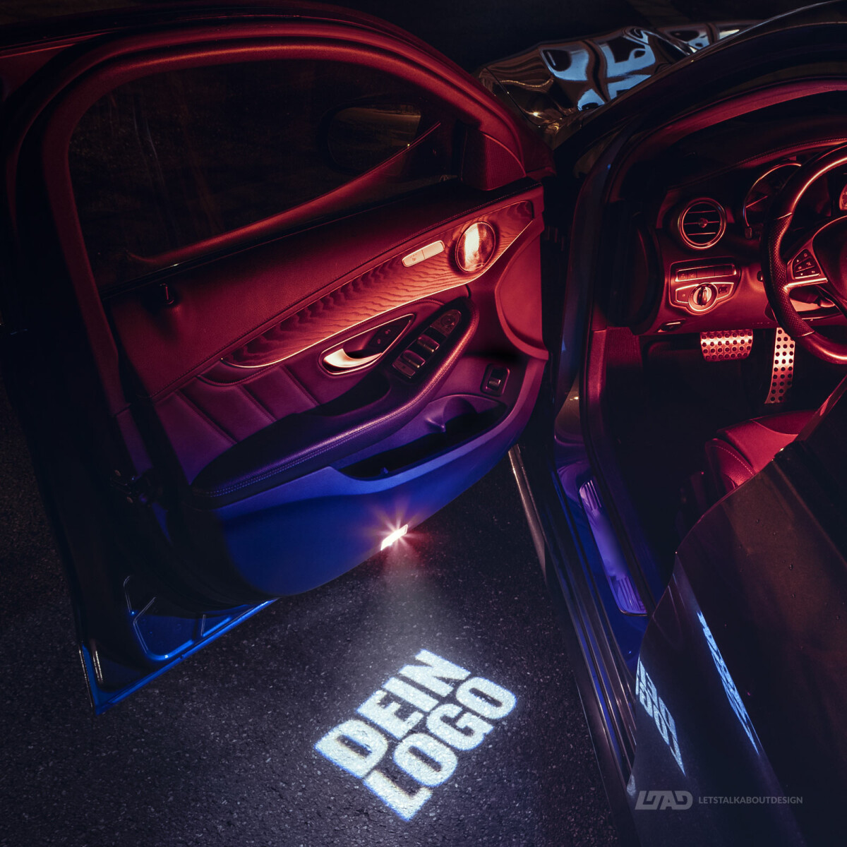 Einstiegsbeleuchtung mit eigenem Logo für Audi A4